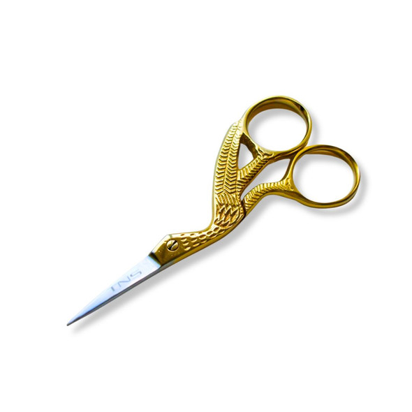 TNS Gold Stork Scissors. Straight silk/fiberglass nail scissors.