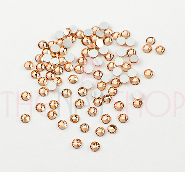 Champagne Crystals Flatback Nail Art Rhinestones (100PCS) - Available in 1.5mm, 2mm, & 3mm