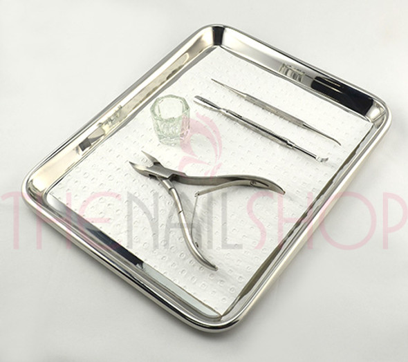 Stainless Steel Manicure/Pedicure Implement Tray (26cm X 20cm X 2cm)