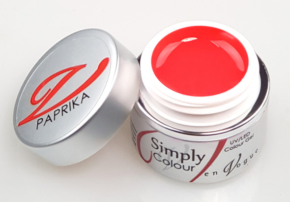 Simply Coloured UV/LED Nail Gel (Hard Gel) 5ml - Paprika (Red)