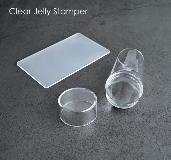 Clear Silcone Round Stamper & Scraper for Nail Stamping Plates (2.8cm)