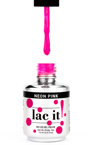 Lac It!™ Advanced Formula Gel Polish 15ml Bottle - Neon Pink