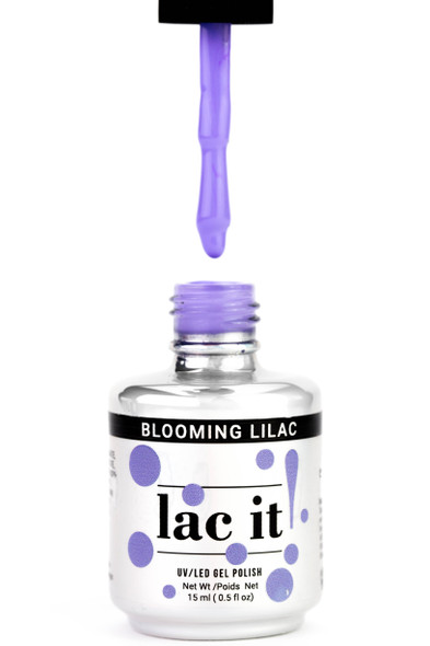 Lac It!™ Advanced Formula Gel Polish 15ml Bottle - Blooming Lilac. Light Purple.