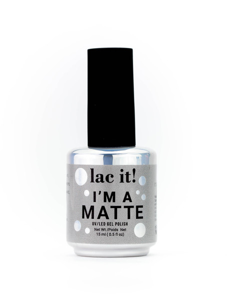 Lac It!™ Advanced Formula UV/LED Gel Polish - I'm A Matte Top Coat (15ml Bottle) Lac It!™ Advanced Formula UV/LED Gel Polish - I'm A Matte Top Coat (15ml Bottle)