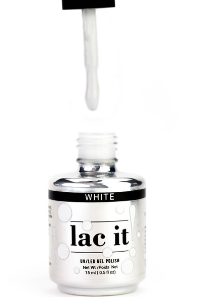 Lac It!™ Advanced Formula UV/LED Gel Polish - White (15ml Bottle)