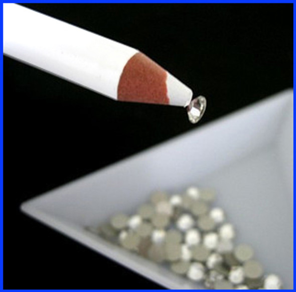 White Wooden Wax Pencil for Nail Art Rhinestones/Crystals