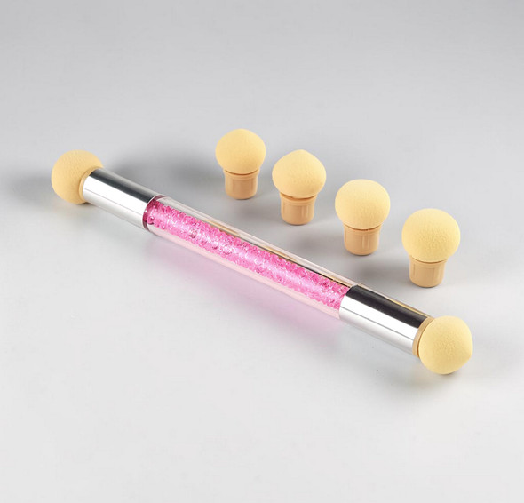 Dual-Head Nail Art Sponge Pen - Includes 6 Heads!