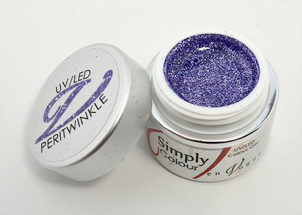 Simply Coloured Glitter UV/LED Nail Gel (Hard Gel) 5ml - Peritwinkle (Grey Purple)