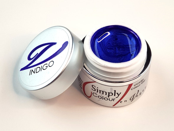 Simply Coloured UV/LED Nail Gel (Hard Gel) 5ml - Indigo (Blue Pearl)