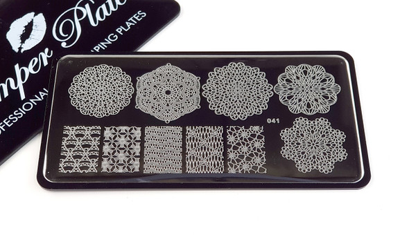 Pamper Plates Professional Nail Stamping Plates - Design #41 (Geometric & Large Mandala Designs)