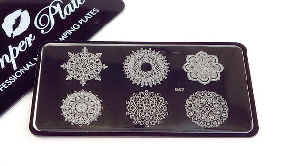 Pamper Plates Professional Nail Stamping Plates - Design #42 (Large Ornate Mandala Designs) 