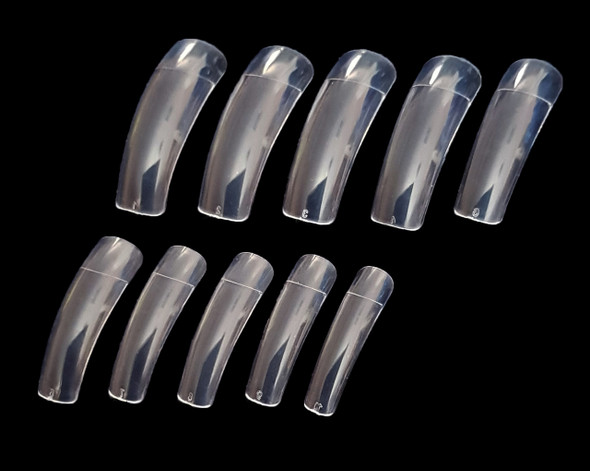 Refill Tips - TNS Clear Tapered Full-Well Nail Tips (50PCS)