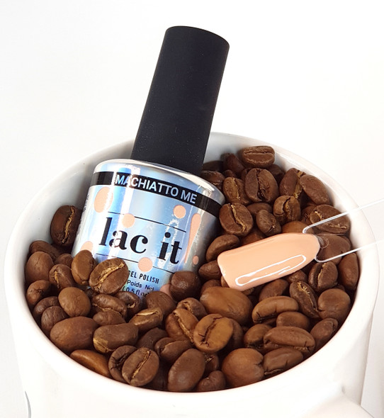 Lac It!™ Advanced Formula Gel Polish 15ml - Machiatto Me (The Barista Collection). Natural Nude Gel Polish.