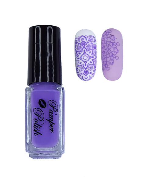 Pamper Polish Nail Stamping Plate Polish Mini 5ml - Light Purple