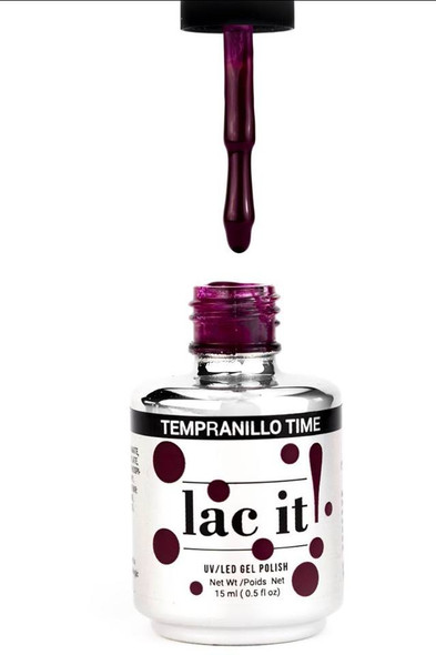 Lac It!™ Advanced Formula Gel Polish 15ml - Tempranillo Time (The Winter Collection). Burgundy Maroon Gel Polish.
