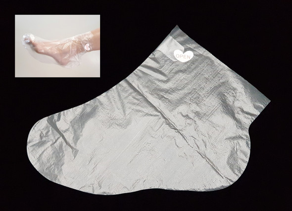100PCS Clear Disposable Pedicure Socks for Treatments/Paraffin (+ FREE Closure Tabs)
