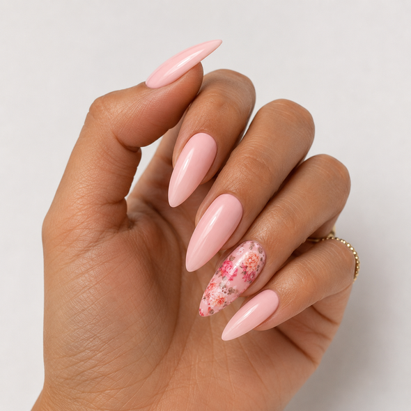 Pointed Oval French Well-less Nail Tips