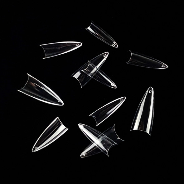 NEW Pointed Oval French Well-less Nail Tips - Clear (Box of 600)