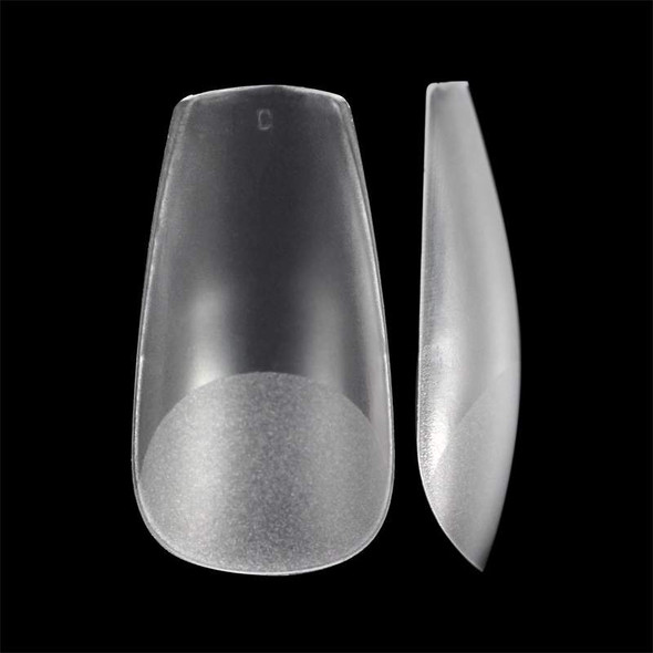 Matte Tapered Square Clear Full Cover Etched Press On Nail Tips (Bag of 360PCS, 12 Sizes). Soft Gel Nail Tips.