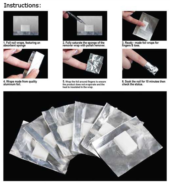 50PCS Foil Remover Wraps (Soak-Off Gel & Acrylic Nails)