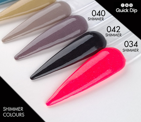 TNS Quick Dip Fast Setting Coloured Powder 28gm - Neon Pink Shimmer QD034