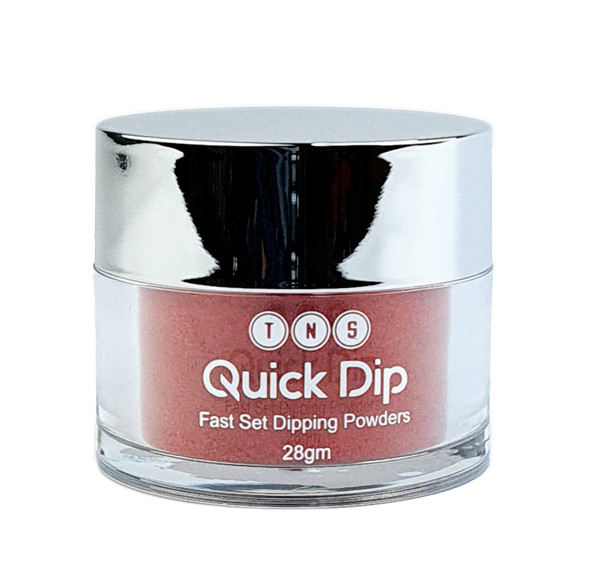 TNS Quick Dip Fast Setting Coloured Powder 28gm - Red Glitter QD043