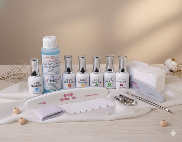 Quick Dip Silk & Fiberglass Resin Nail Kit (+ FREE Files & Vitamin Oil)
