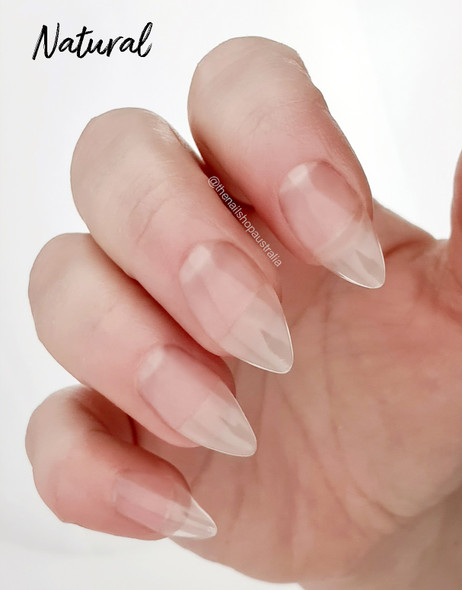 NEW Natural Look Nude Short Water Drop Cusp Full Cover Press On Nail Tips (Bag of 528)