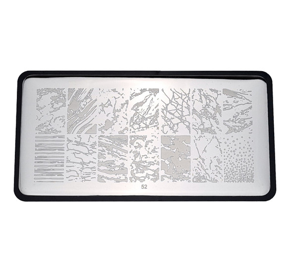 Pamper Plates Professional Nail Stamping Plates - Design #52 (Crackle Nail Designs)