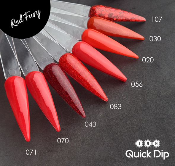 TNS Quick Dip Fast Setting Coloured Powder 28gm - Warm Red QD070