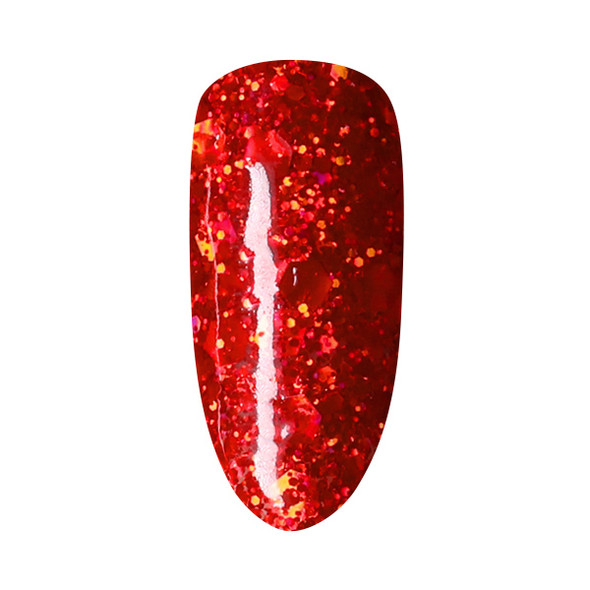 TNS Quick Dip Fast Setting Coloured Powder 28gm - Red Roulette QD107 (Red Glitter Mix Nail Dip Powder)