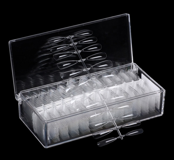 Full Cover Short Stiletto Pointed Nail Tips - Clear (Box of 500PCS)