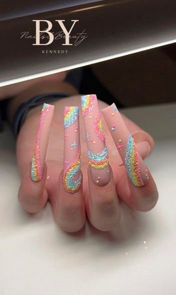 Iridescent Nail Glitter by @nailsandbeautybykennedy