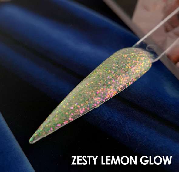 Zesty Lemon Glow Iridescent Nail Glitter For Nail Art (15gm Bag)