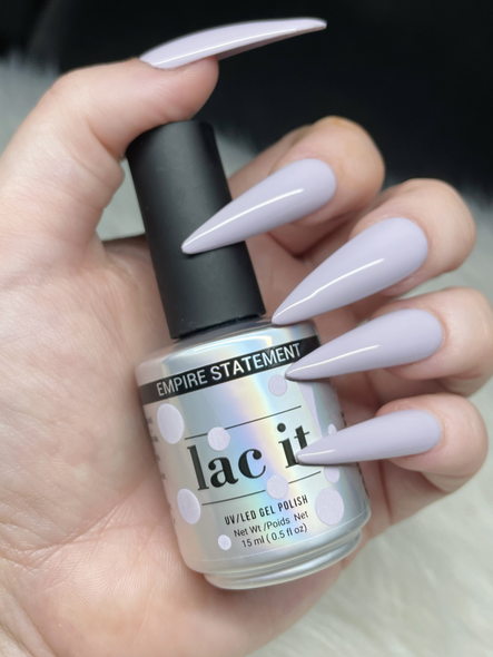 Lac It!™ Advanced Formula Gel Polish 15ml - Empire Statement (New York State of Mind). Lavender Gel Polish.