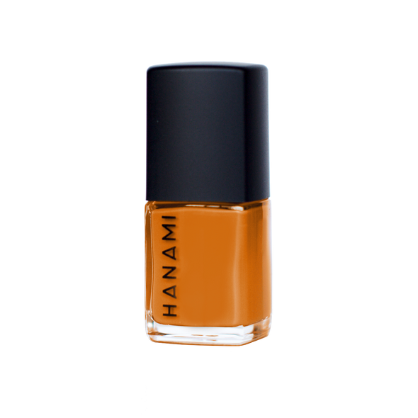 Hanami Nail Polish - Bombay 15ml colour is Tangerine orange, vegan and cruelty free, breathable and Australian made.