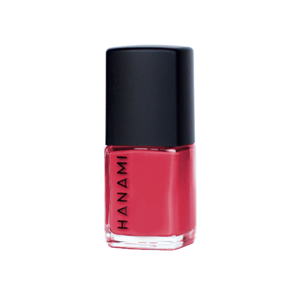 Hanami Nail Polish - Call Back 15ml colour is Coral watermelon red, vegan and cruelty free, breathable and Australian made.