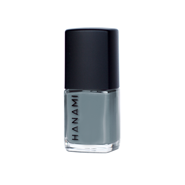 Hanami Nail Polish - Pale Grey Eyes 15ml colour is Light grey, vegan and cruelty free, breathable and Australian made.