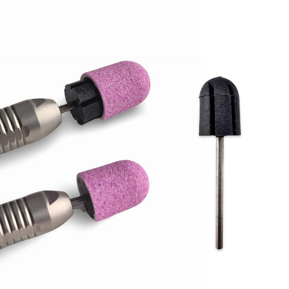 How to Apply the Pink Pedicure Sanding Caps to a Rubber Mandrel 