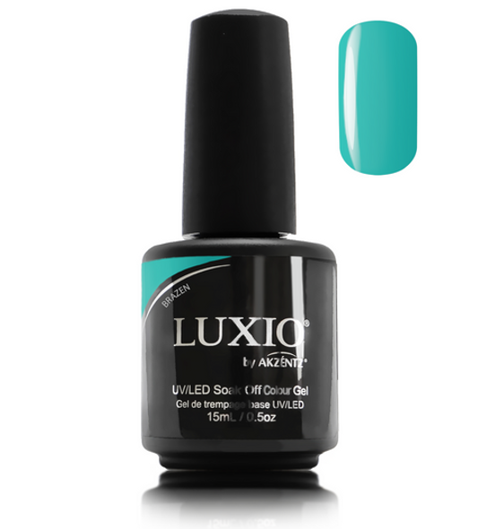 Luxio Gel Polish - Brazen 15ml A Green/Blue  premium 100% pure gel, odourless, vegan, long lasting, HEMA-FREE, pro-only Coloured Gel Polish.