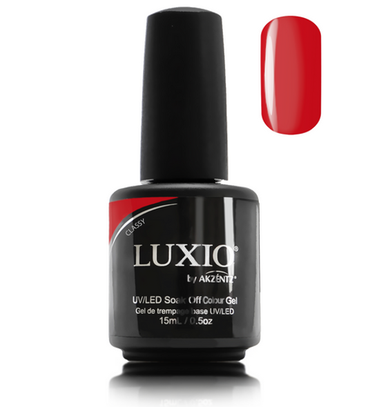 Luxio Gel Polish - Classy 15ml A Vibrant Red  premium 100% pure gel, odourless, vegan, long lasting, HEMA-FREE, pro-only Coloured Gel Polish.