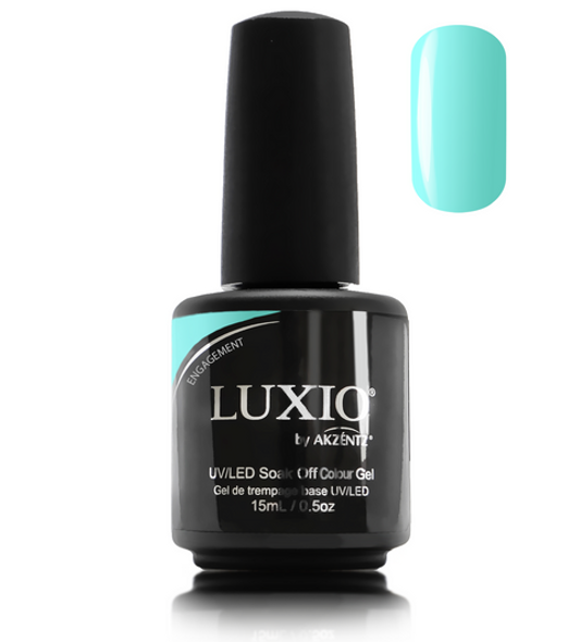 Luxio Gel Polish - Engagement 15ml A Bright Blue  premium 100% pure gel, odourless, vegan, long lasting, HEMA-FREE, pro-only Coloured Gel Polish.
