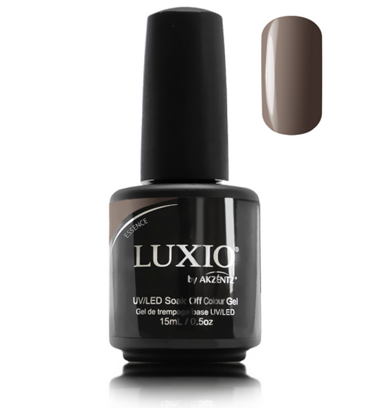Luxio Gel Polish - Essence 15ml A Brown with Grey Undertone  premium 100% pure gel, odourless, vegan, long lasting, HEMA-FREE, pro-only Coloured Gel Polish.