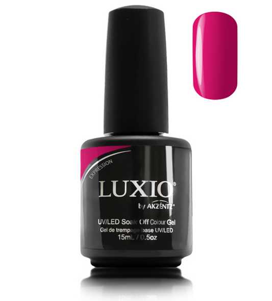 Luxio Gel Polish - Expression 15ml A Deep Purple  premium 100% pure gel, odourless, vegan, long lasting, HEMA-FREE, pro-only Coloured Gel Polish.