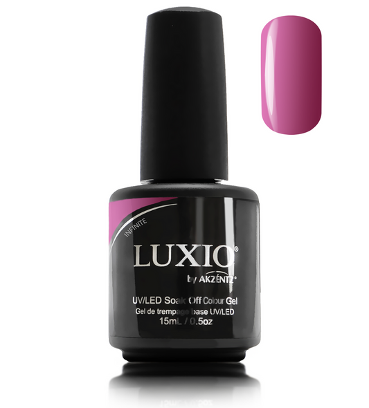 Luxio Gel Polish - Infinite 15ml A Dark Purple  premium 100% pure gel, odourless, vegan, long lasting, HEMA-FREE, pro-only Coloured Gel Polish.