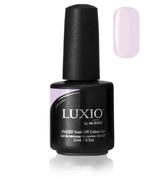 Luxio Gel Polish - Innocent 15ml A Light Pink  premium 100% pure gel, odourless, vegan, long lasting, HEMA-FREE, pro-only Coloured Gel Polish.