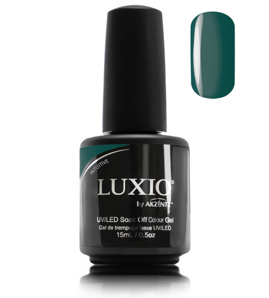 Luxio Gel Polish - Intuitive 15ml A Teal Green  premium 100% pure gel, odourless, vegan, long lasting, HEMA-FREE, pro-only Coloured Gel Polish.