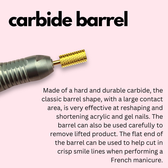 Master Cross-Cut Golden Carbide Large Barrel Bit (Coarse)