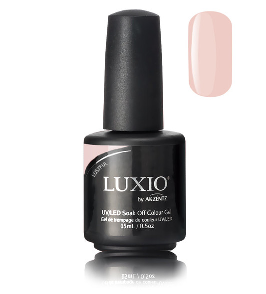 Luxio Gel Polish - Lustful 15ml A Warm Baby Pink  premium 100% pure gel, odourless, vegan, long lasting, HEMA-FREE, pro-only Coloured Gel Polish.