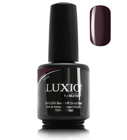 Luxio Gel Polish - Magic 15ml A Muted Purple  premium 100% pure gel, odourless, vegan, long lasting, HEMA-FREE, pro-only Coloured Gel Polish.